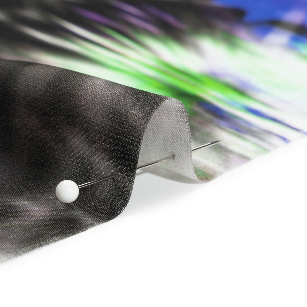 Sustainable and Recycled Viscose Satin Print - Blue and Black Fireworks - Mood Exclusive Skyrockets in Flight Folded Sustainable and Recycled Viscose Satin Print - Blue and Black Fireworks - Mood Exclusive Skyrockets in Flight Folded