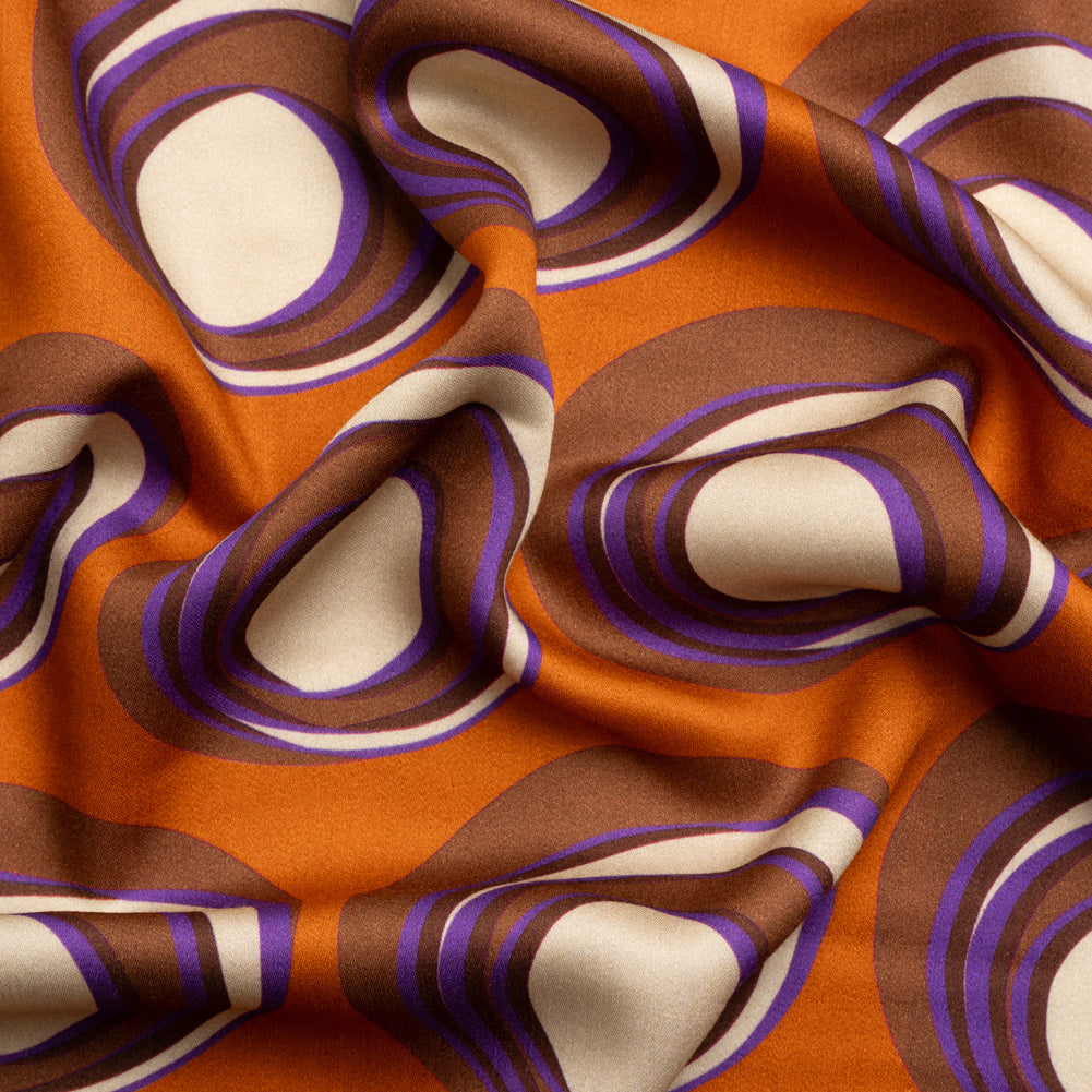 Mood Exclusive Brown Stop the Beat Rayon Challis Mood Exclusive Brown Stop the Beat Rayon Challis