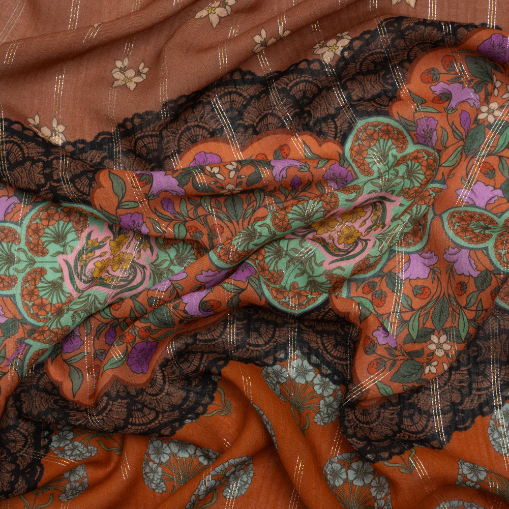 Mood Exclusive Dearly Daffodil Metallic Pinstriped Viscose Dobby Panel Mood Exclusive Dearly Daffodil Metallic Pinstriped Viscose Dobby Panel