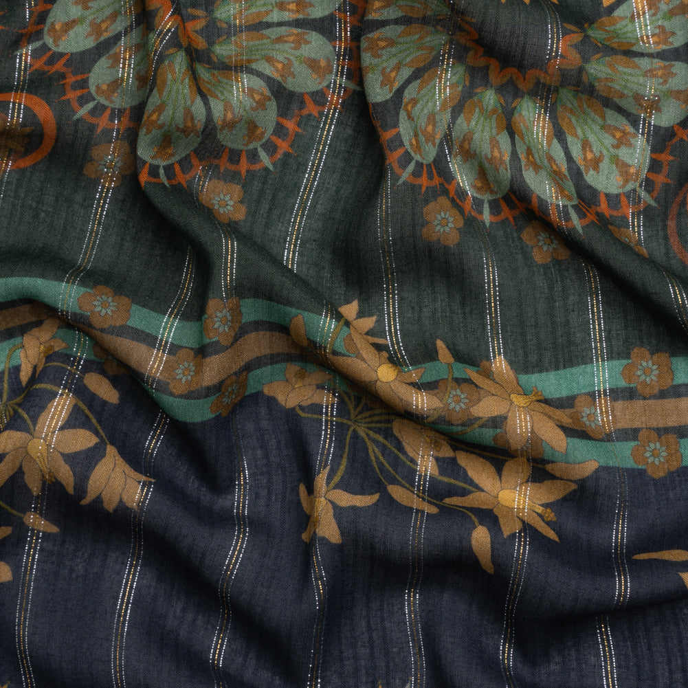 Mood Exclusive Navy Day in May Metallic Pinstriped Viscose Dobby Mood Exclusive Navy Day in May Metallic Pinstriped Viscose Dobby
