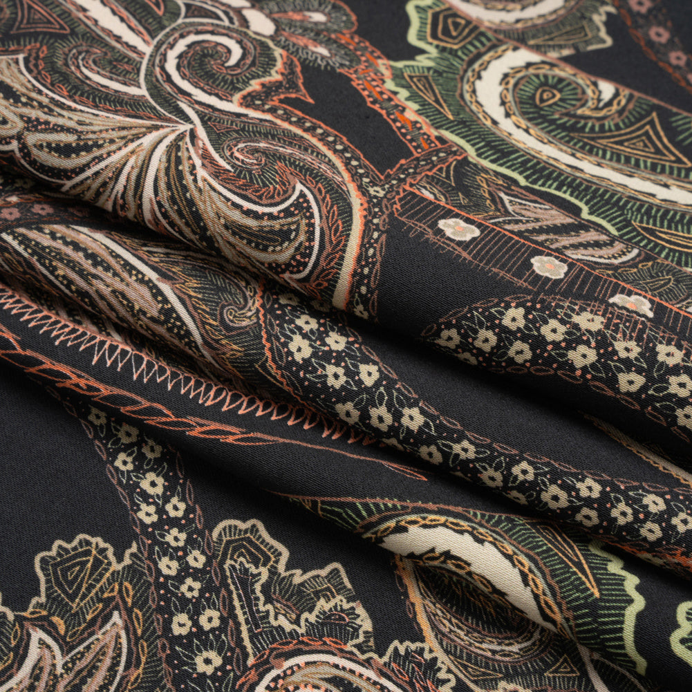 Mood Exclusive Black Octopus's Garden Stretch Cotton Sateen Folded Mood Exclusive Black Octopus's Garden Stretch Cotton Sateen Folded