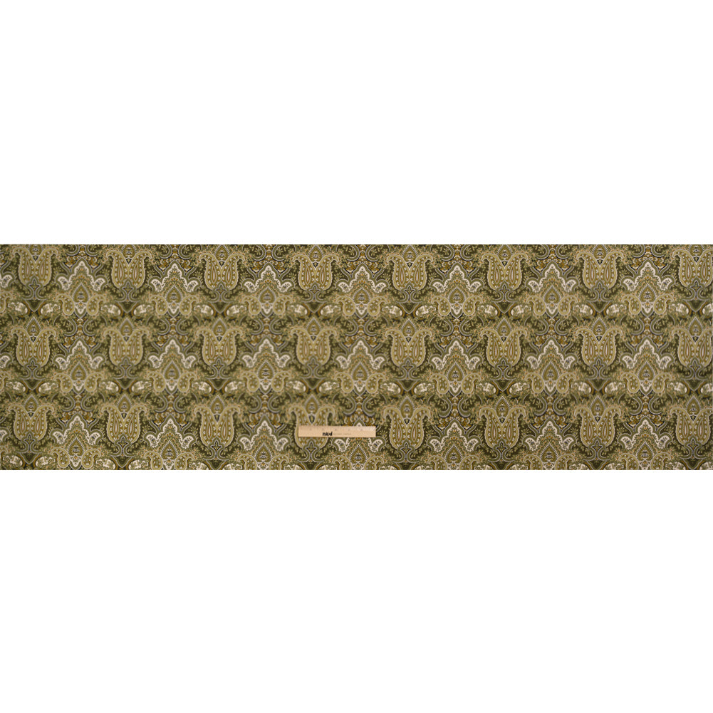 Mood Exclusive Olive Paisley Party Stretch Cotton Sateen Full Mood Exclusive Olive Paisley Party Stretch Cotton Sateen Full