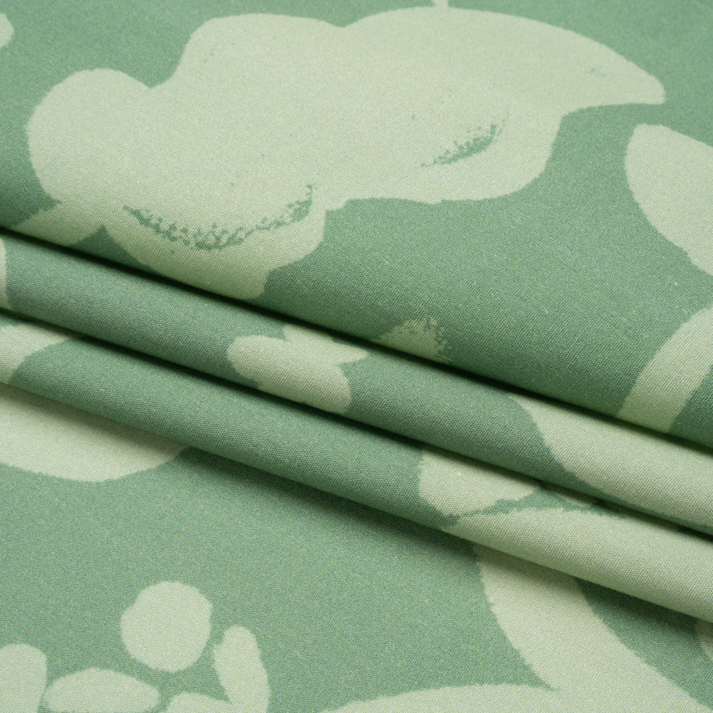Mood Exclusive Green Veranda Views Stretch Cotton Poplin Folded Mood Exclusive Green Veranda Views Stretch Cotton Poplin Folded