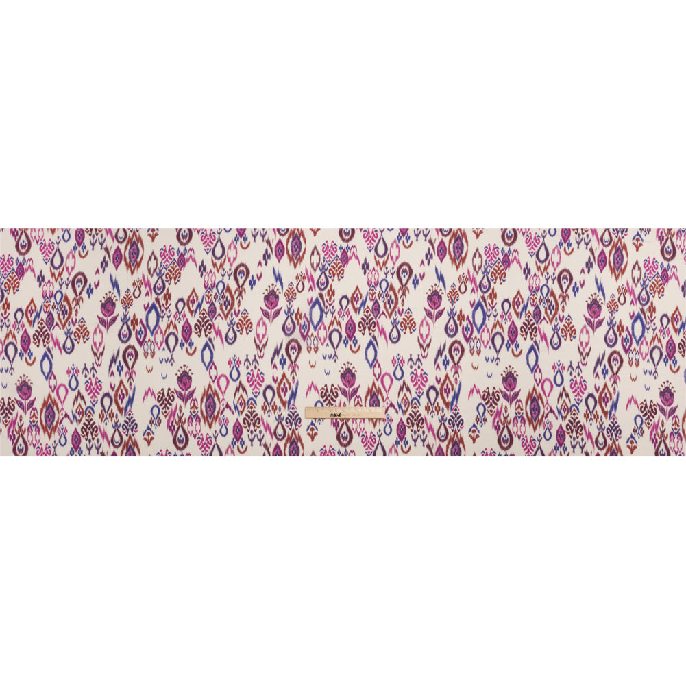 Tencel Woven Print - Magenta, Purple and White Fanciful Ikat Florals - Mood Exclusive Raindrops on Roses Full Tencel Woven Print - Magenta, Purple and White Fanciful Ikat Florals - Mood Exclusive Raindrops on Roses Full