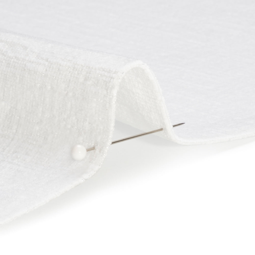 Otta White Polyester Chenille Woven Detail Otta White Polyester Chenille Woven Detail