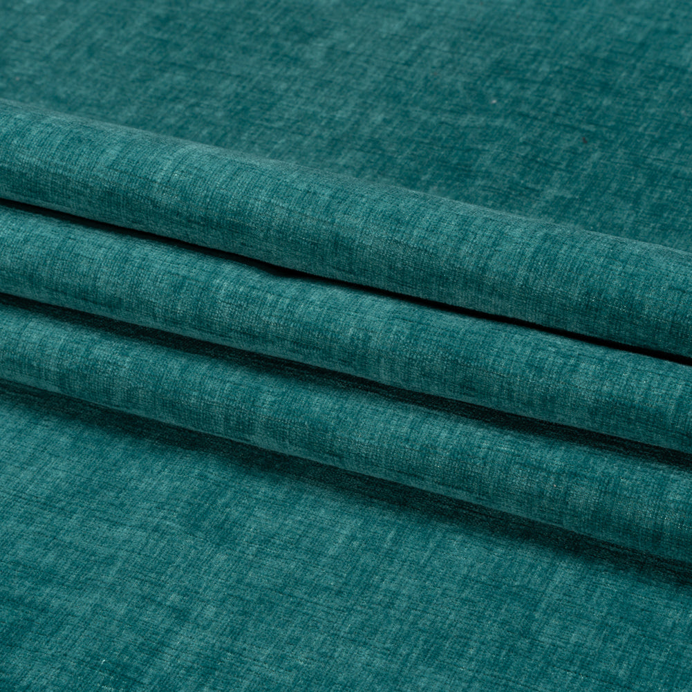 Otta Teal Polyester Chenille Woven Folded Otta Teal Polyester Chenille Woven Folded