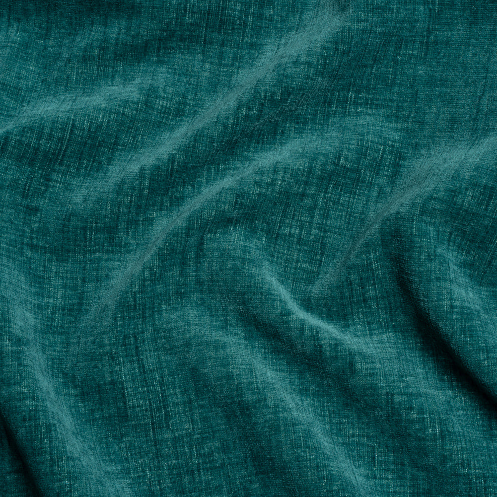 Otta Teal Polyester Chenille Woven Otta Teal Polyester Chenille Woven