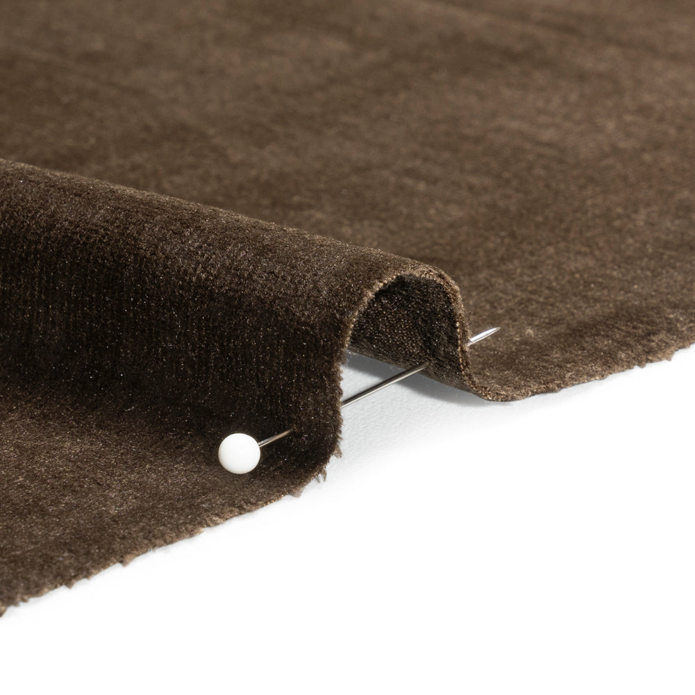 Kasa Brown Crosshatching Embossed Knit Velvet Detail Kasa Brown Crosshatching Embossed Knit Velvet Detail