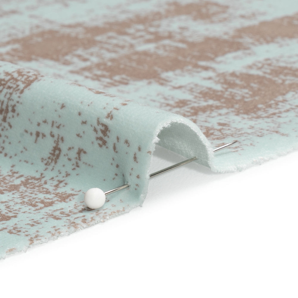 Kasa Seafoam Crosshatching Embossed Knit Velvet Detail Kasa Seafoam Crosshatching Embossed Knit Velvet Detail