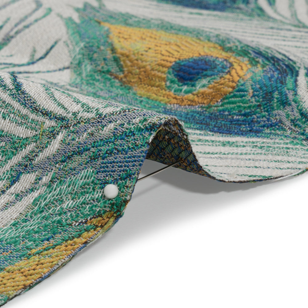 Peacock Green Peacock Feathers Upholstery Jacquard Detail Peacock Green Peacock Feathers Upholstery Jacquard Detail