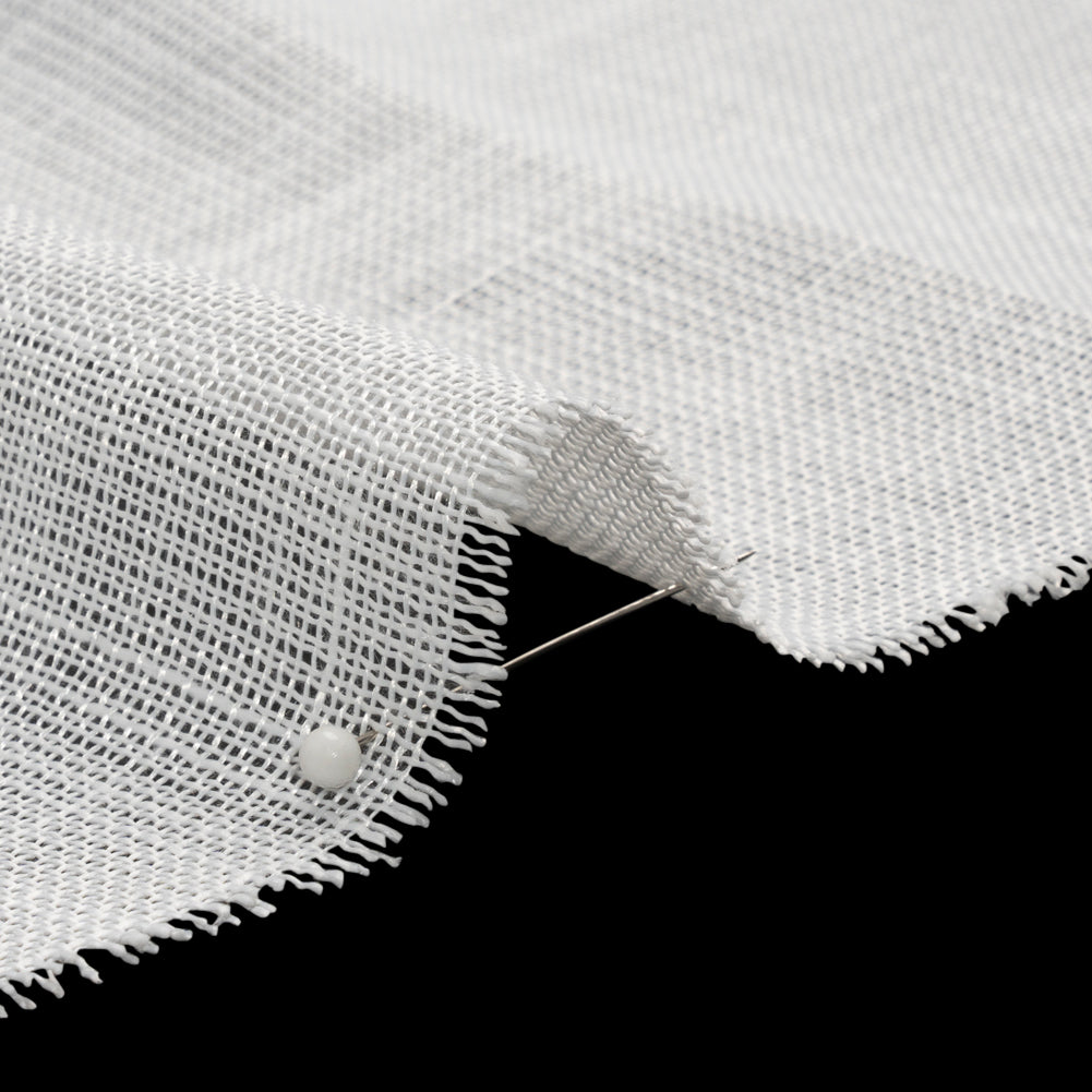 Snow Linen Look Drapery Sheer Woven Detail Snow Linen Look Drapery Sheer Woven Detail