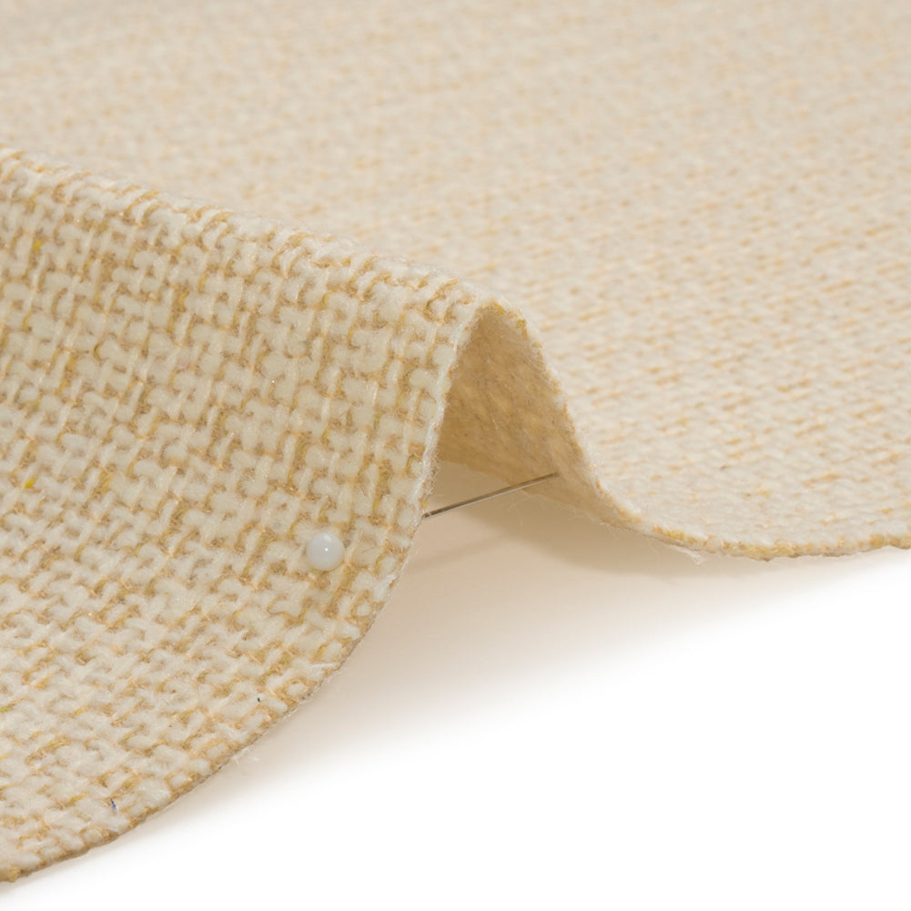 Cream Linen Upholstery Tweed with Felt Like Backing Detail Cream Linen Upholstery Tweed with Felt Like Backing Detail