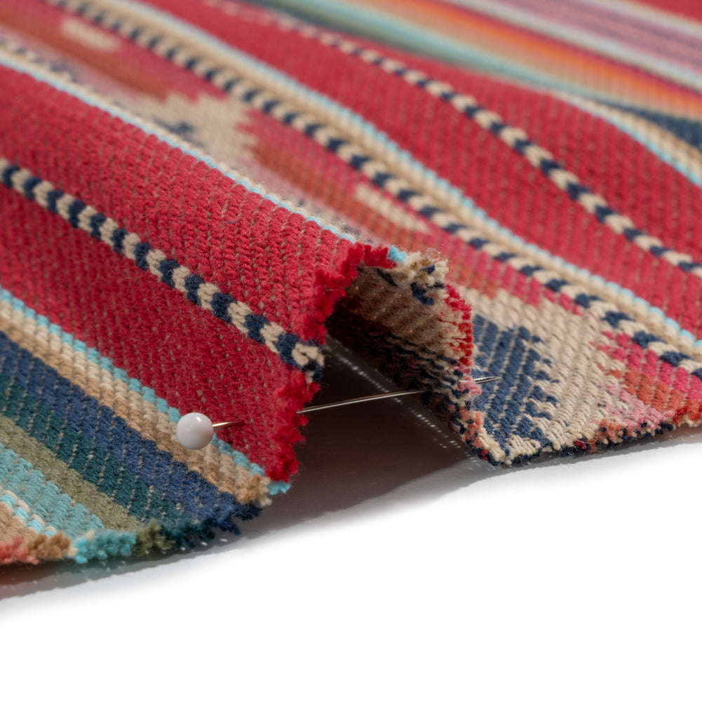 Arizona Berry Spiked Diamonds Southwestern Stripe Cotton Twill Arizona Berry Spiked Diamonds Southwestern Stripe Cotton Twill