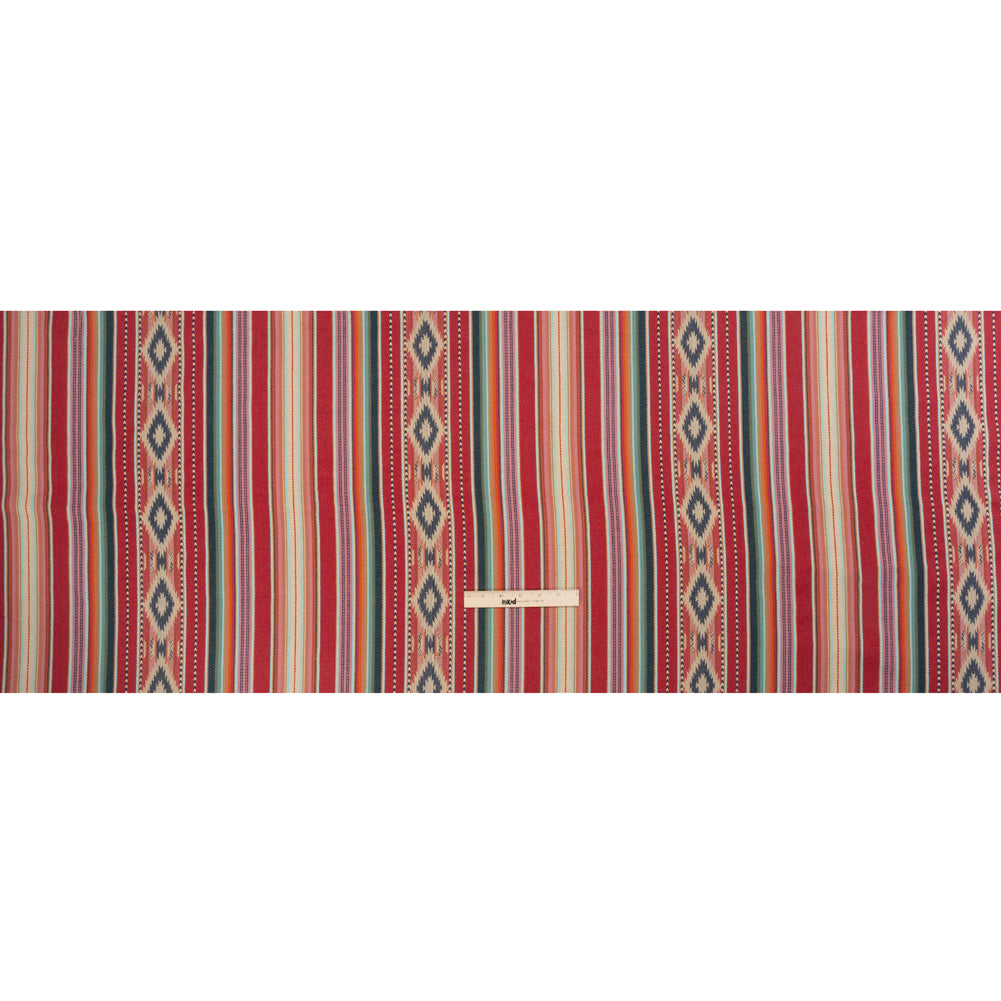Arizona Berry Spiked Diamonds Southwestern Stripe Cotton Twill Arizona Berry Spiked Diamonds Southwestern Stripe Cotton Twill