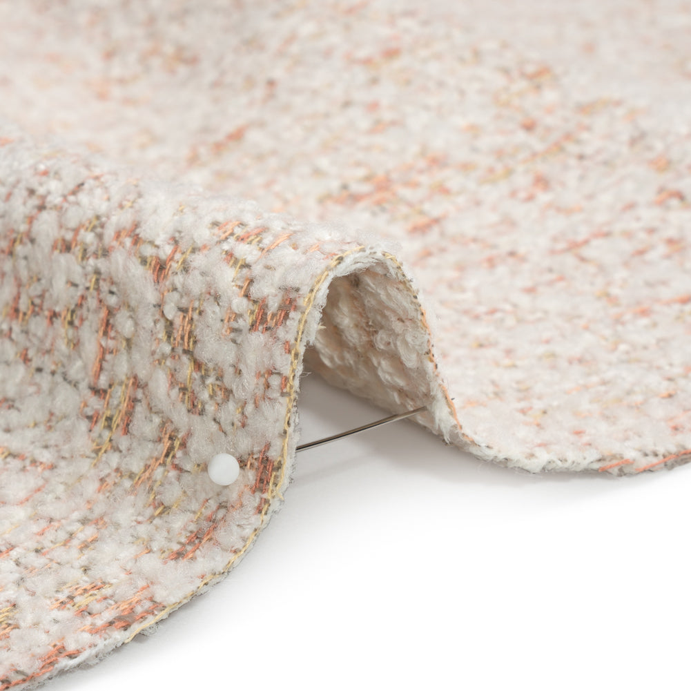 Crypton Blush Polyester Tweedy Upholstery Boucle Detail Crypton Blush Polyester Tweedy Upholstery Boucle Detail