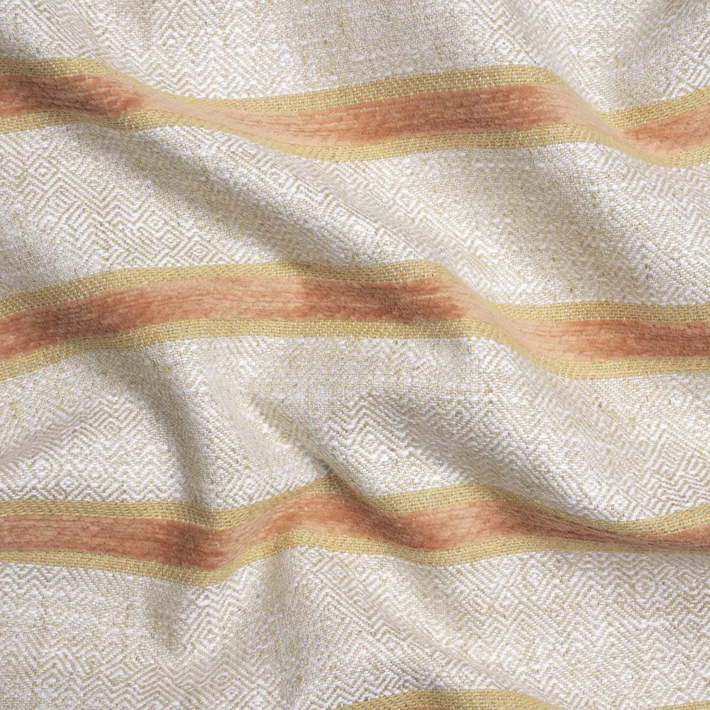 Crypton Blush Chenille Striped Birdseye Upholstery Twill Crypton Blush Chenille Striped Birdseye Upholstery Twill