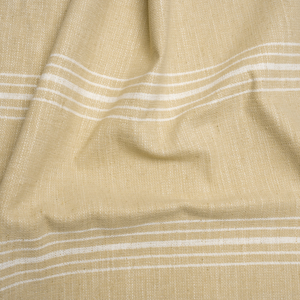 Crypton Sand Striped Stain Resistant Polyester and Linen Chenille Upholstery Woven Crypton Sand Striped Stain Resistant Polyester and Linen Chenille Upholstery Woven