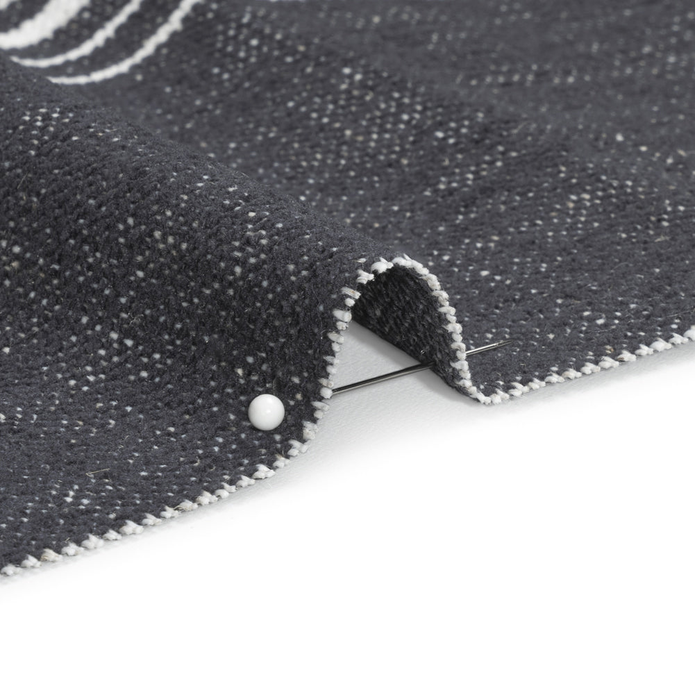 Crypton Charcoal Striped Stain Resistant Polyester and Linen Chenille Upholstery Woven Detail Crypton Charcoal Striped Stain Resistant Polyester and Linen Chenille Upholstery Woven Detail