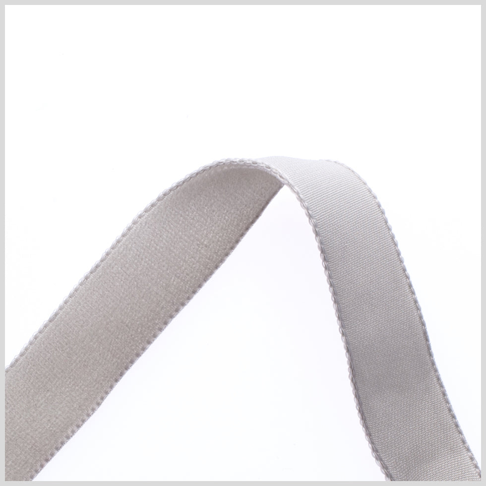 0.625" Gray Nylon Velvet Ribbon Detail 0.625" Gray Nylon Velvet Ribbon Detail