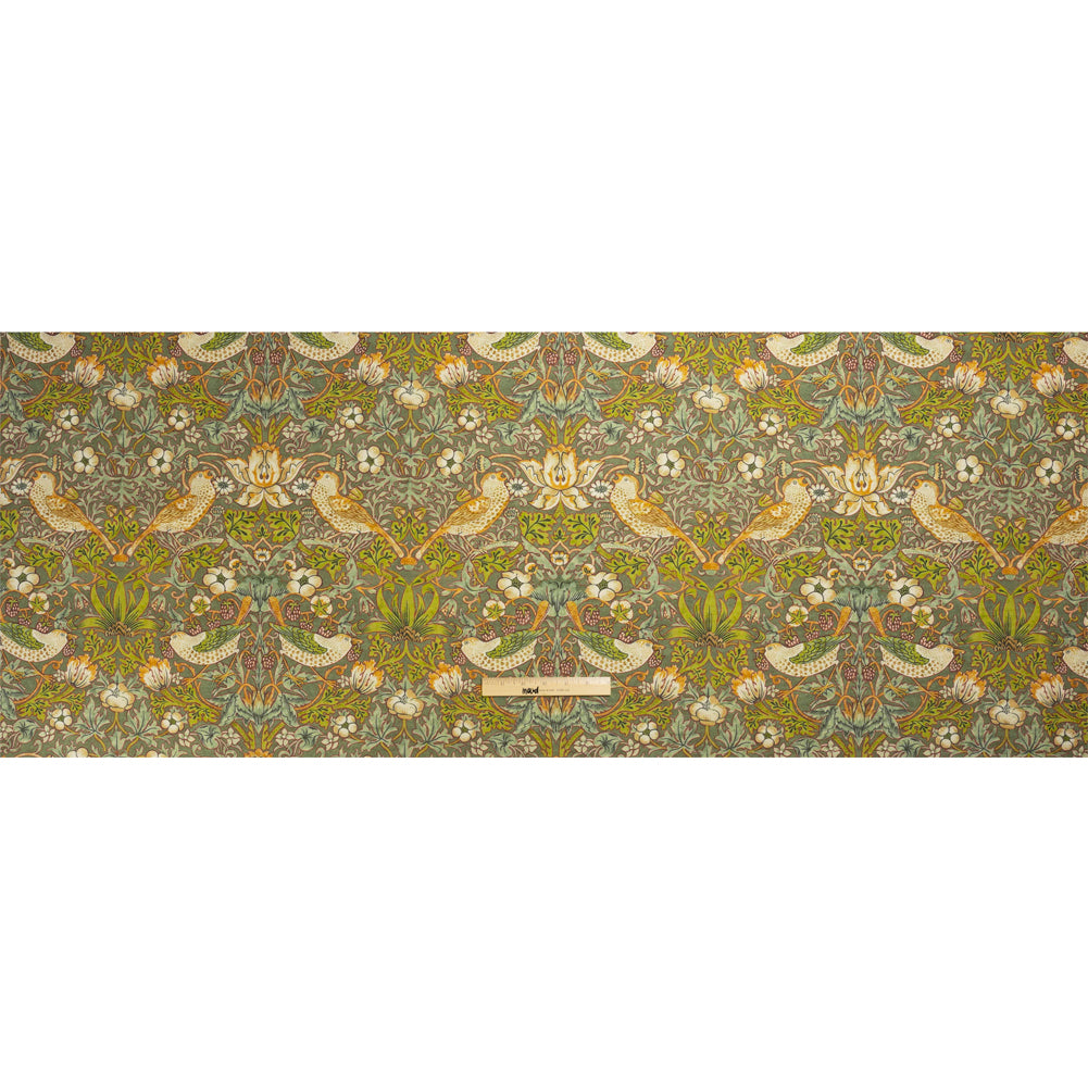 Green Strawberry Thief Printed Micro Chenille Full Green Strawberry Thief Printed Micro Chenille Full