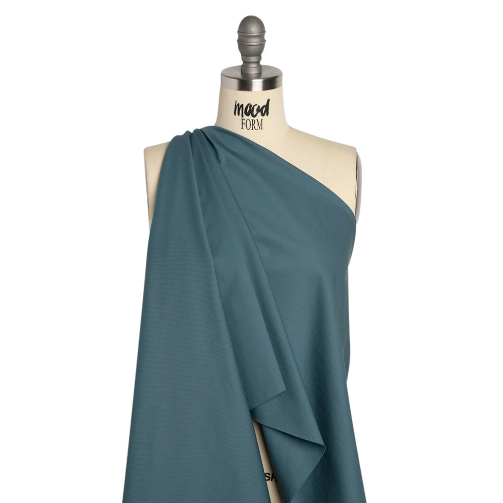 Dusty Blue Stretch Cotton Twill Drape Dusty Blue Stretch Cotton Twill Drape