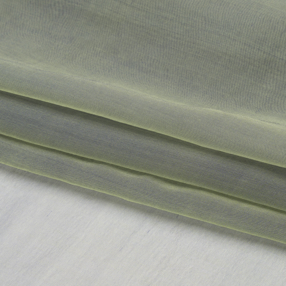 Chiffon-Like Silk Voile - Pale Yellow and Navy Iridescent - Adelaide Collection - Folded Chiffon-Like Silk Voile - Pale Yellow and Navy Iridescent - Adelaide Collection - Folded