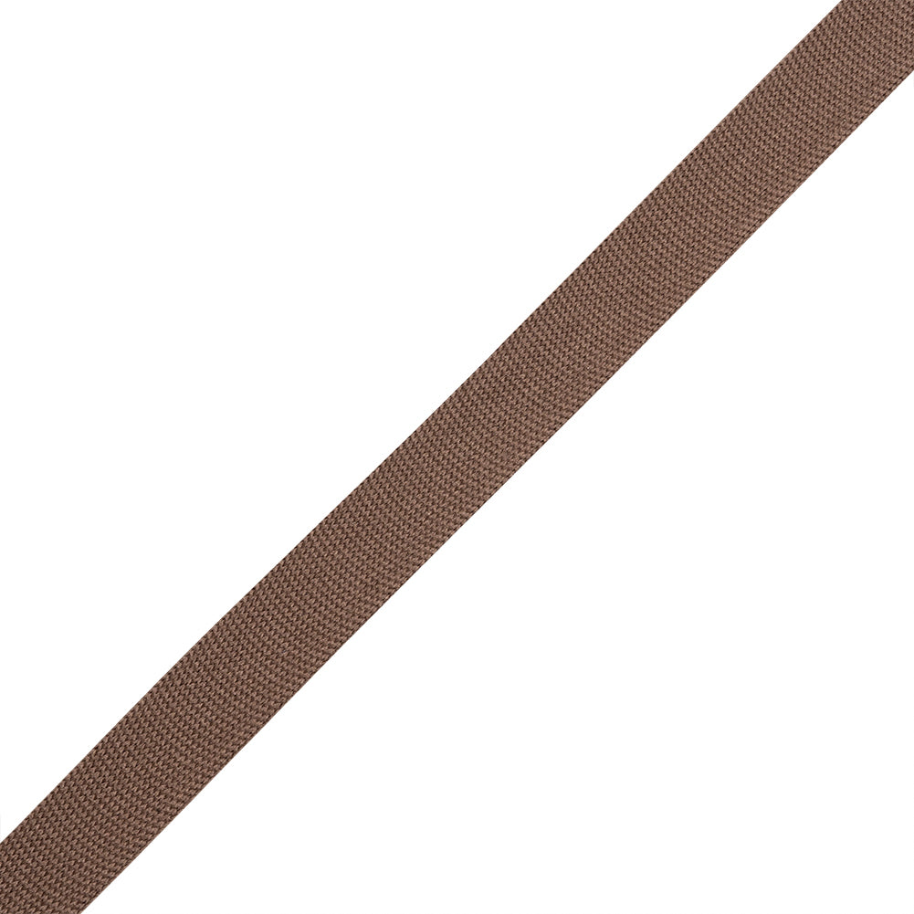 Brown Polyester Knit Tape - 12mm Folded Brown Polyester Knit Tape - 12mm Folded