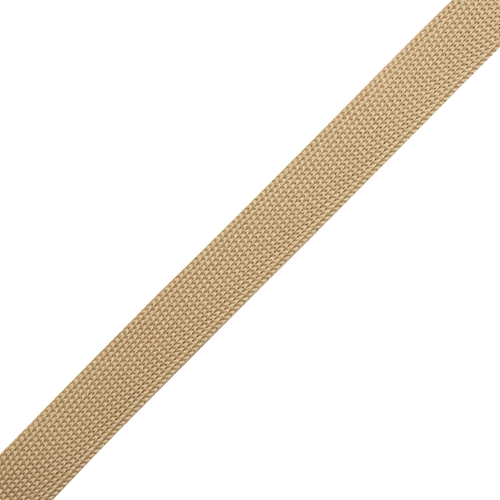 Khaki Polyester Knit Tape - 9mm Folded Khaki Polyester Knit Tape - 9mm Folded