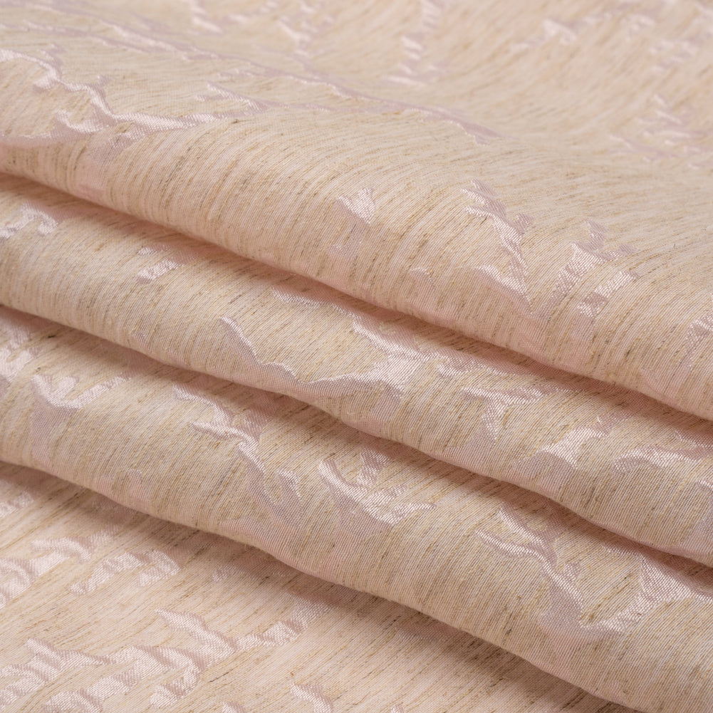 Luminous Pink and Heathered Beige Winter Trees Lightweight Polyester and Linen Brocade Luminous Pink and Heathered Beige Winter Trees Lightweight Polyester and Linen Brocade