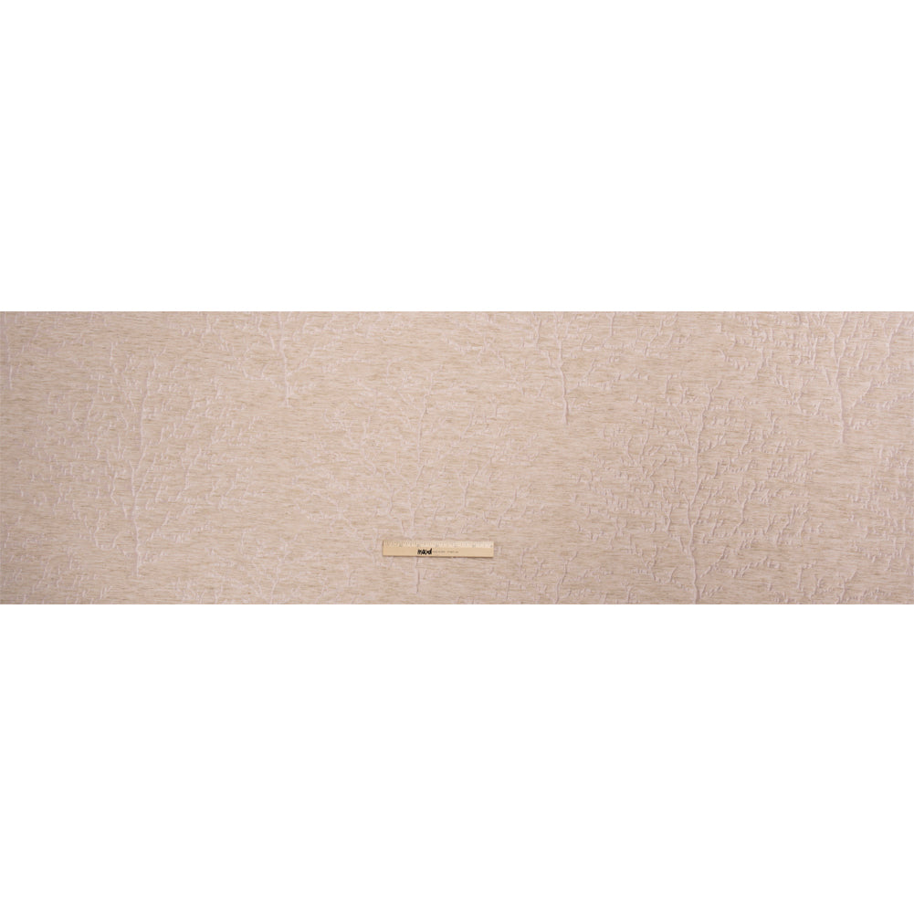 Luminous Pink and Heathered Beige Winter Trees Lightweight Polyester and Linen Brocade Luminous Pink and Heathered Beige Winter Trees Lightweight Polyester and Linen Brocade