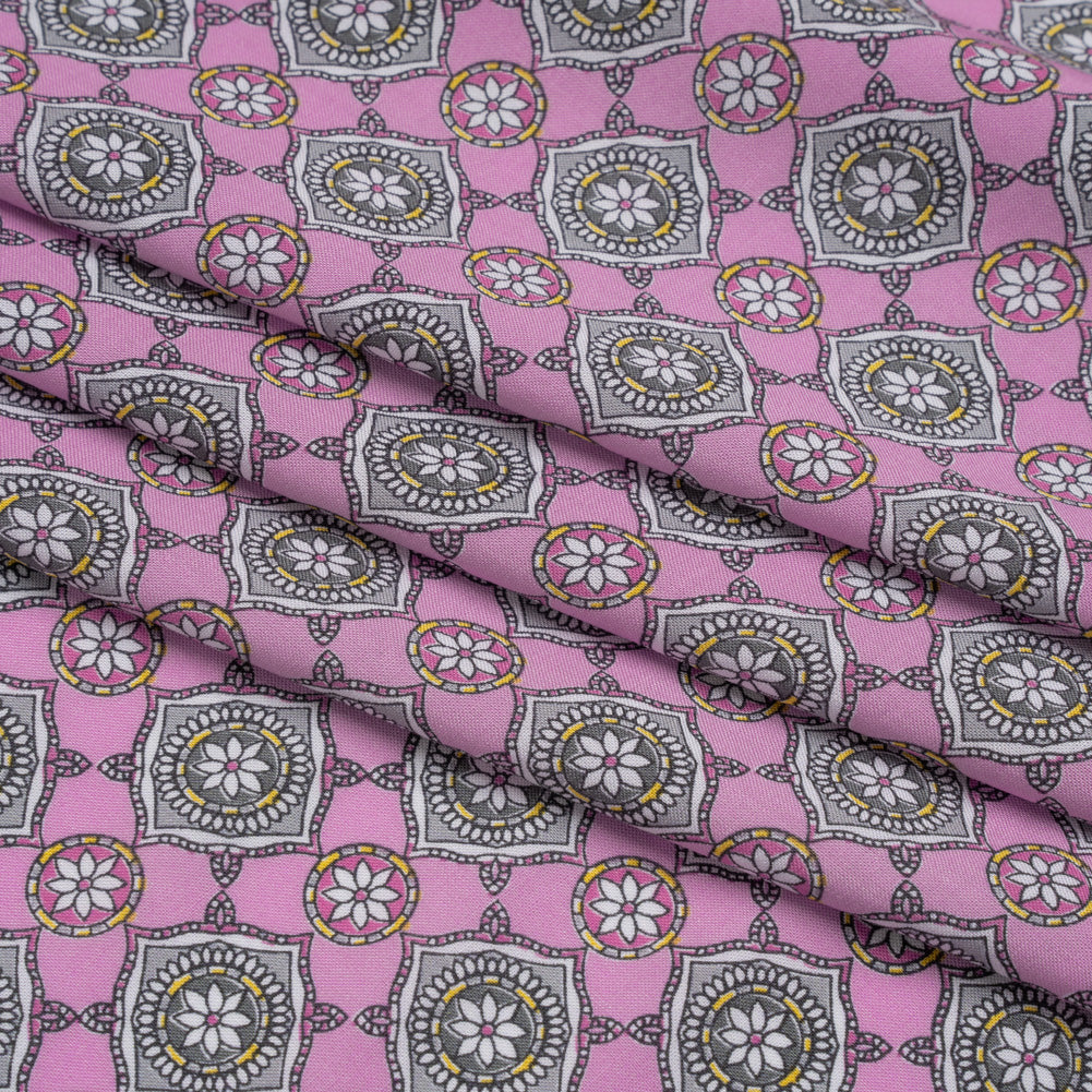 Rayon Batiste - Lavender and Gray Floral Charms Full Rayon Batiste - Lavender and Gray Floral Charms Full