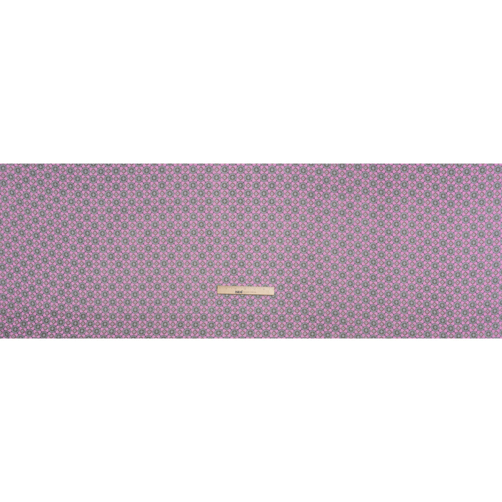 Rayon Batiste - Lavender and Gray Floral Charms Drape Rayon Batiste - Lavender and Gray Floral Charms Drape