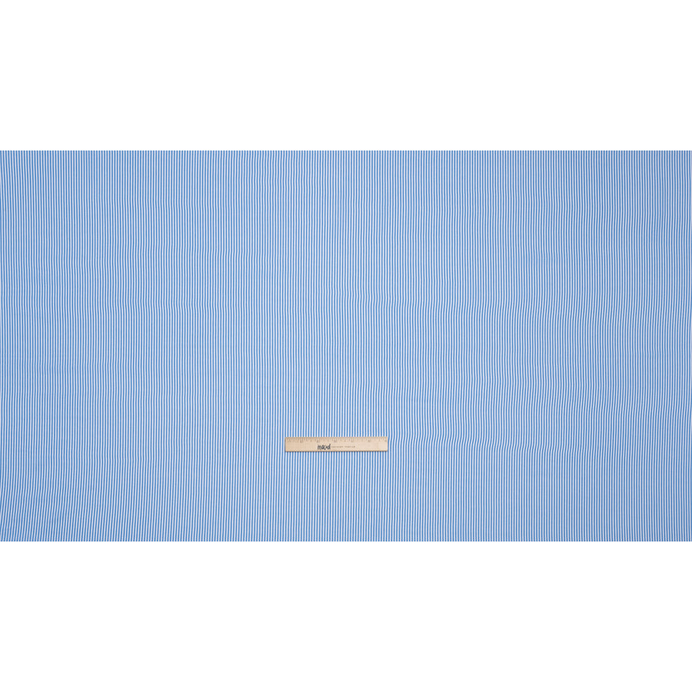 Cotton and Rayon Shirting - Blue and White Candy Stripes Drape Cotton and Rayon Shirting - Blue and White Candy Stripes Drape