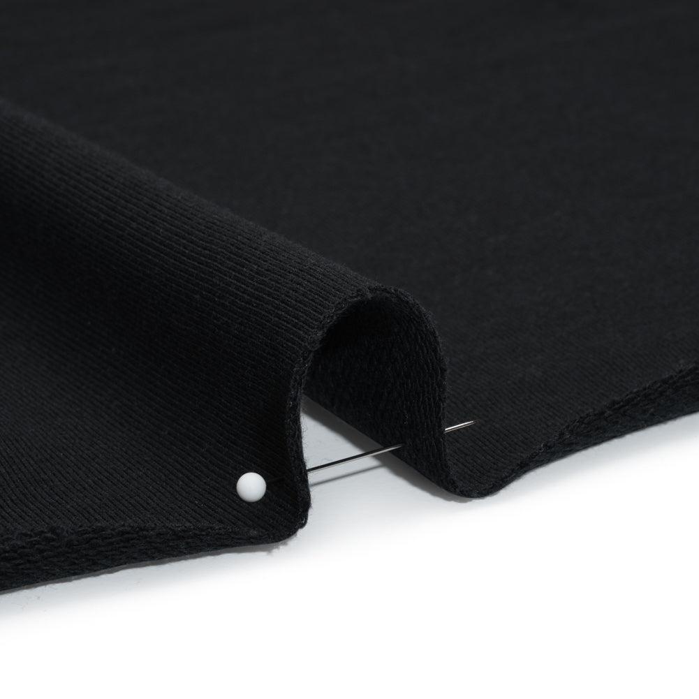 Cotton and Polyester French Terry - Black Detail Cotton and Polyester French Terry - Black Detail