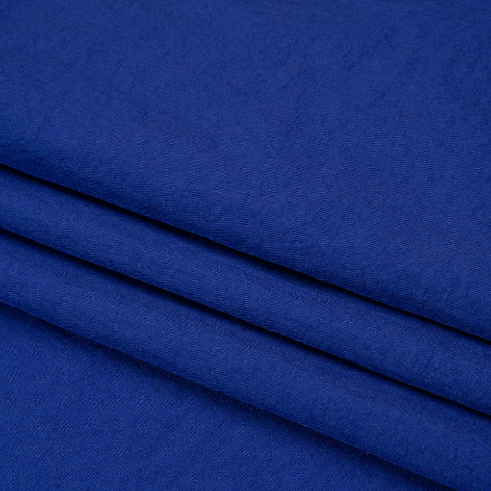 Crinkled Nylon Taffeta - Cobalt Blue Folded Crinkled Nylon Taffeta - Cobalt Blue Folded
