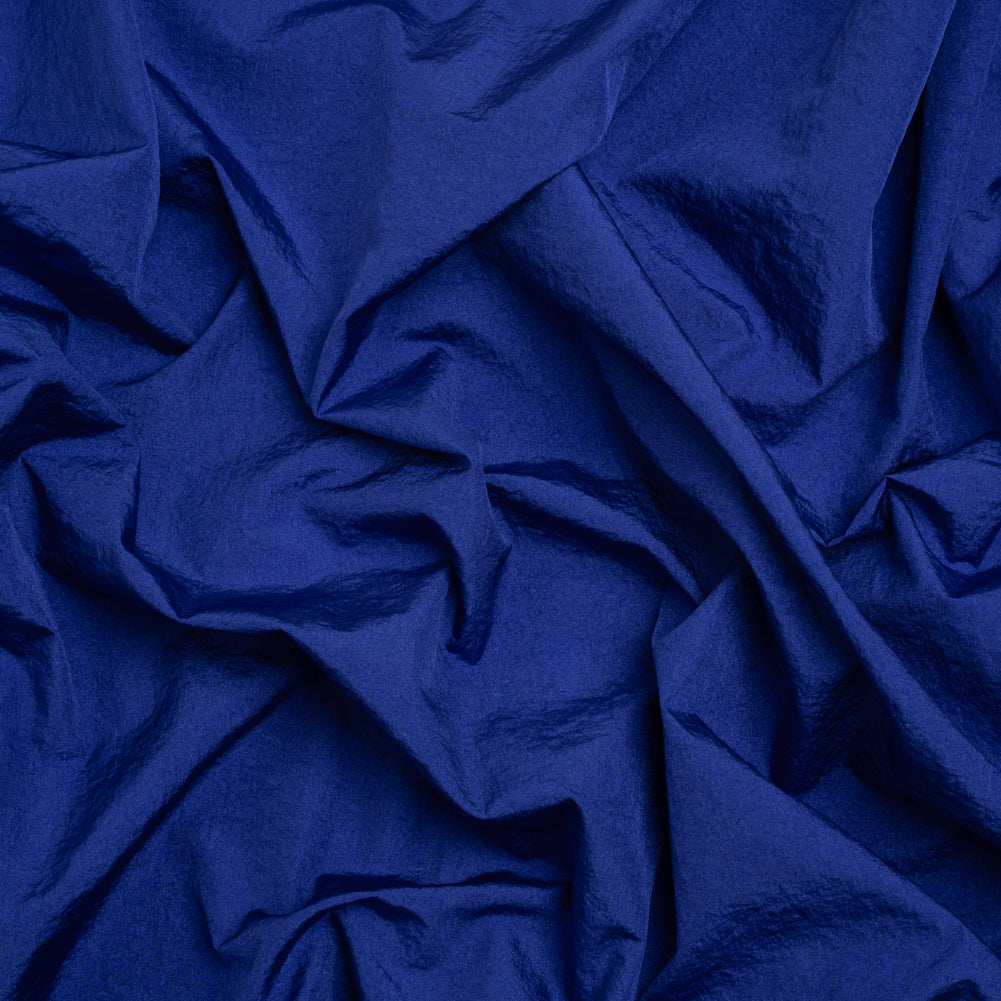 Crinkled Nylon Taffeta - Cobalt Blue Crinkled Nylon Taffeta - Cobalt Blue