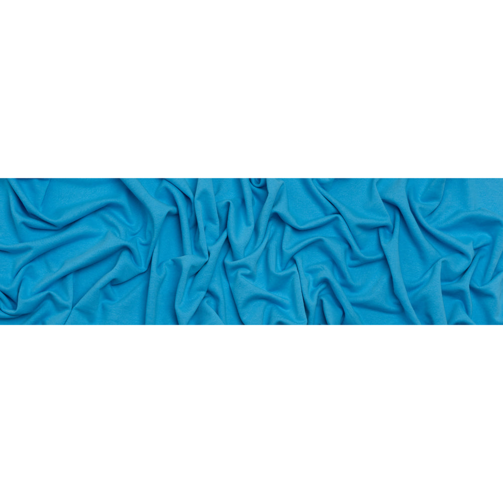 Cotton and Polyester French Terry - Turquoise Blue Full Cotton and Polyester French Terry - Turquoise Blue Full