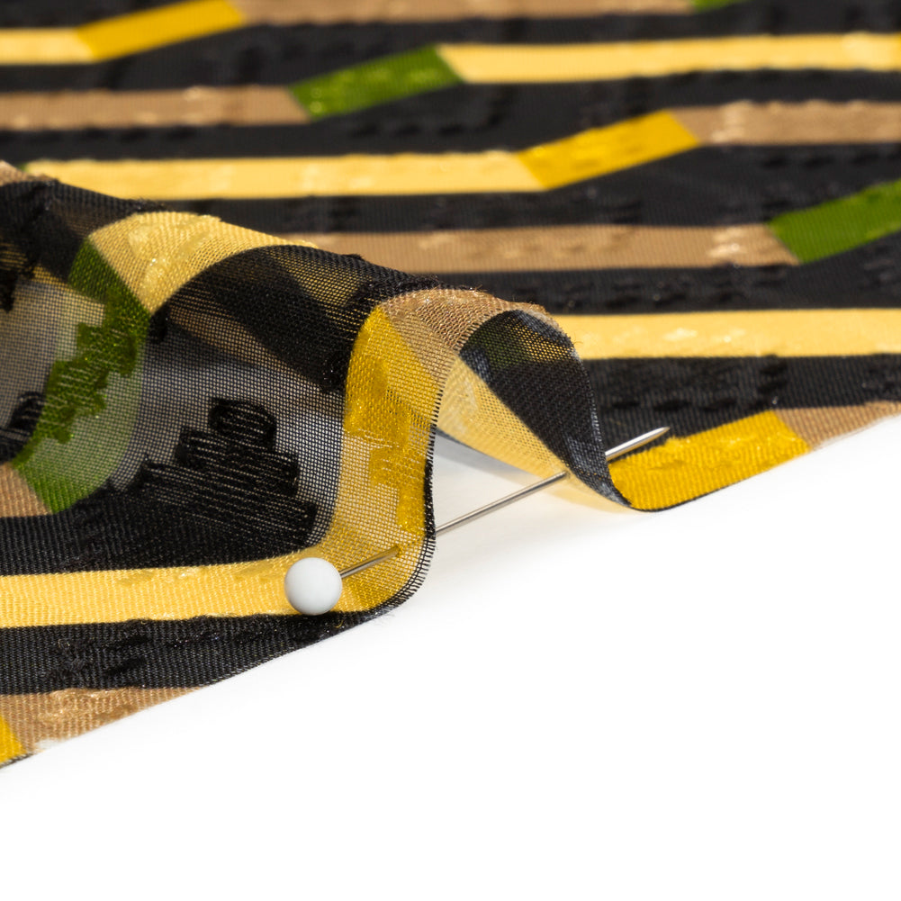 Geometric Burnout Polyester Woven Print - Yellow Zig Zags - Mood Exclusive Wicked Will Island Folded Geometric Burnout Polyester Woven Print - Yellow Zig Zags - Mood Exclusive Wicked Will Island Folded