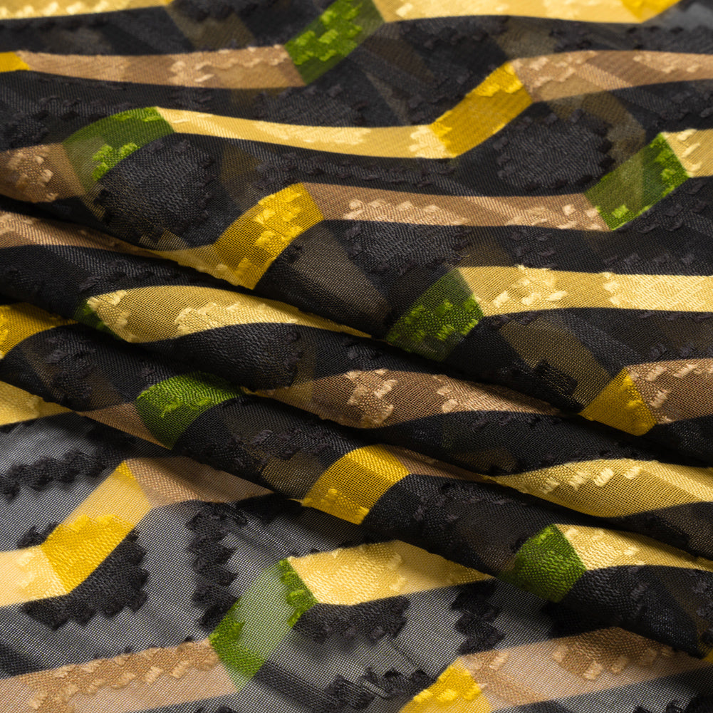 Geometric Burnout Polyester Woven Print - Yellow Zig Zags - Mood Exclusive Wicked Will Island Full Geometric Burnout Polyester Woven Print - Yellow Zig Zags - Mood Exclusive Wicked Will Island Full