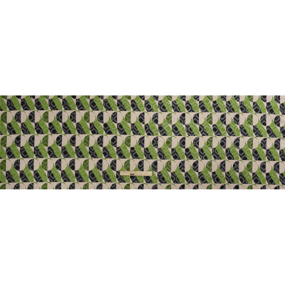 Geometric Burnout Polyester Woven Print - Green Circles and Rectangles - Mood Exclusive Floyd's Moon Drape Geometric Burnout Polyester Woven Print - Green Circles and Rectangles - Mood Exclusive Floyd's Moon Drape