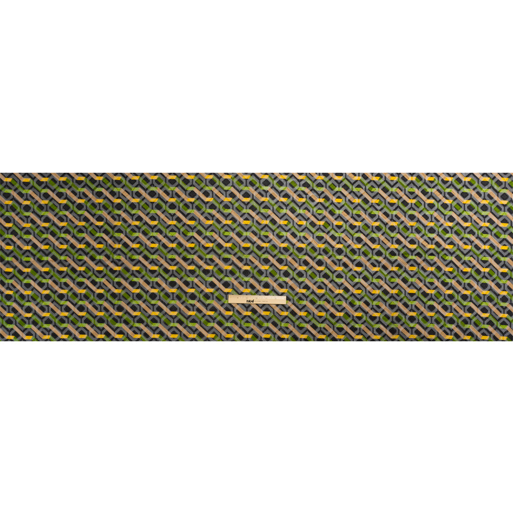 Geometric Burnout Polyester Woven Print - Green Zig Zags - Mood Exclusive Wicked Will Island Drape Geometric Burnout Polyester Woven Print - Green Zig Zags - Mood Exclusive Wicked Will Island Drape