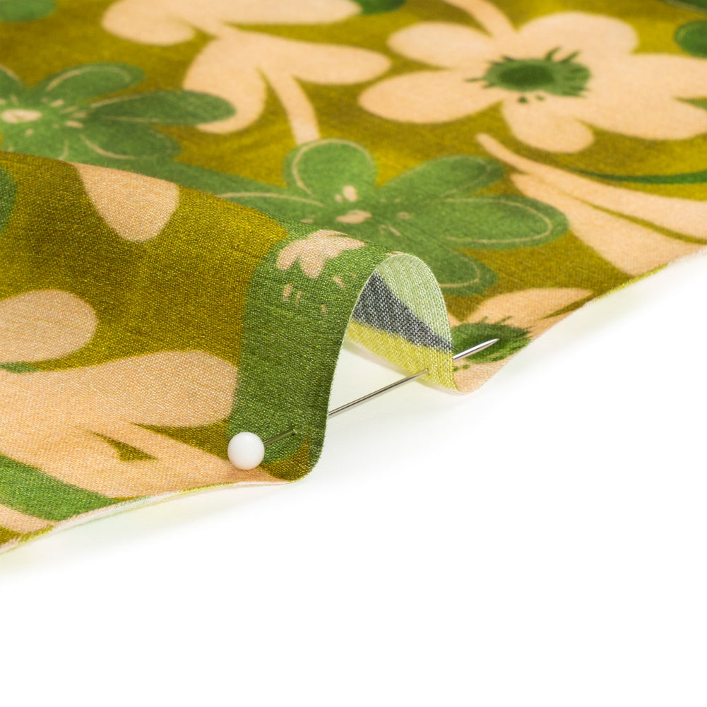 Mood Exclusive Green Tree of Life Striped Viscose Dobby Folded Mood Exclusive Green Tree of Life Striped Viscose Dobby Folded