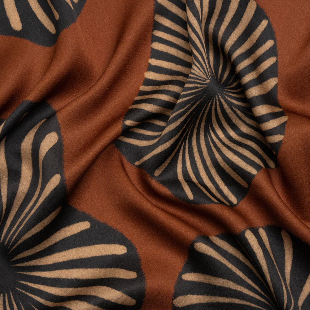 Mood Exclusive Brown Maggie's Medallions Striped Viscose Dobby Mood Exclusive Brown Maggie's Medallions Striped Viscose Dobby