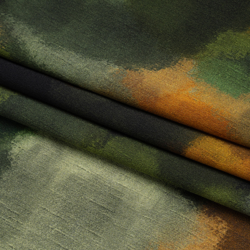 Mood Exclusive Green Fade Away Lightweight Polyester Crepe Folded Mood Exclusive Green Fade Away Lightweight Polyester Crepe Folded