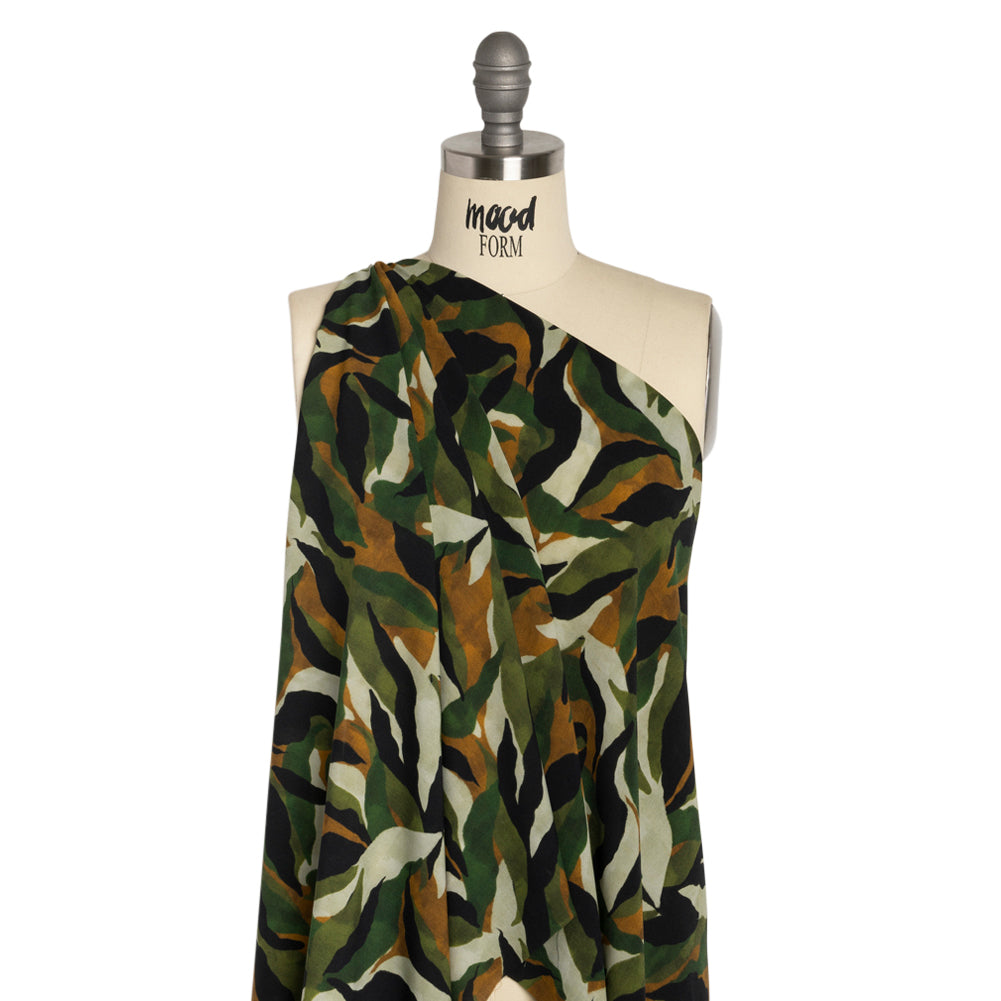 Mood Exclusive Green Drowsy in Daintree Lightweight Polyester Crepe Drape Mood Exclusive Green Drowsy in Daintree Lightweight Polyester Crepe Drape