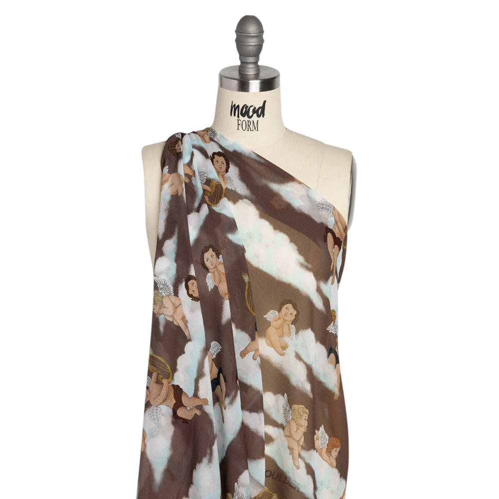 Mood Exclusive Taupe Drowsy Dreamers Viscose Chiffon Detail Mood Exclusive Taupe Drowsy Dreamers Viscose Chiffon Detail