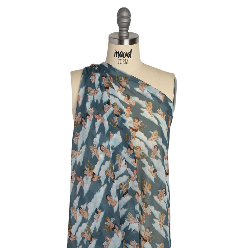 Mood Exclusive Blue Drowsy Dreamers Viscose Chiffon Detail Mood Exclusive Blue Drowsy Dreamers Viscose Chiffon Detail