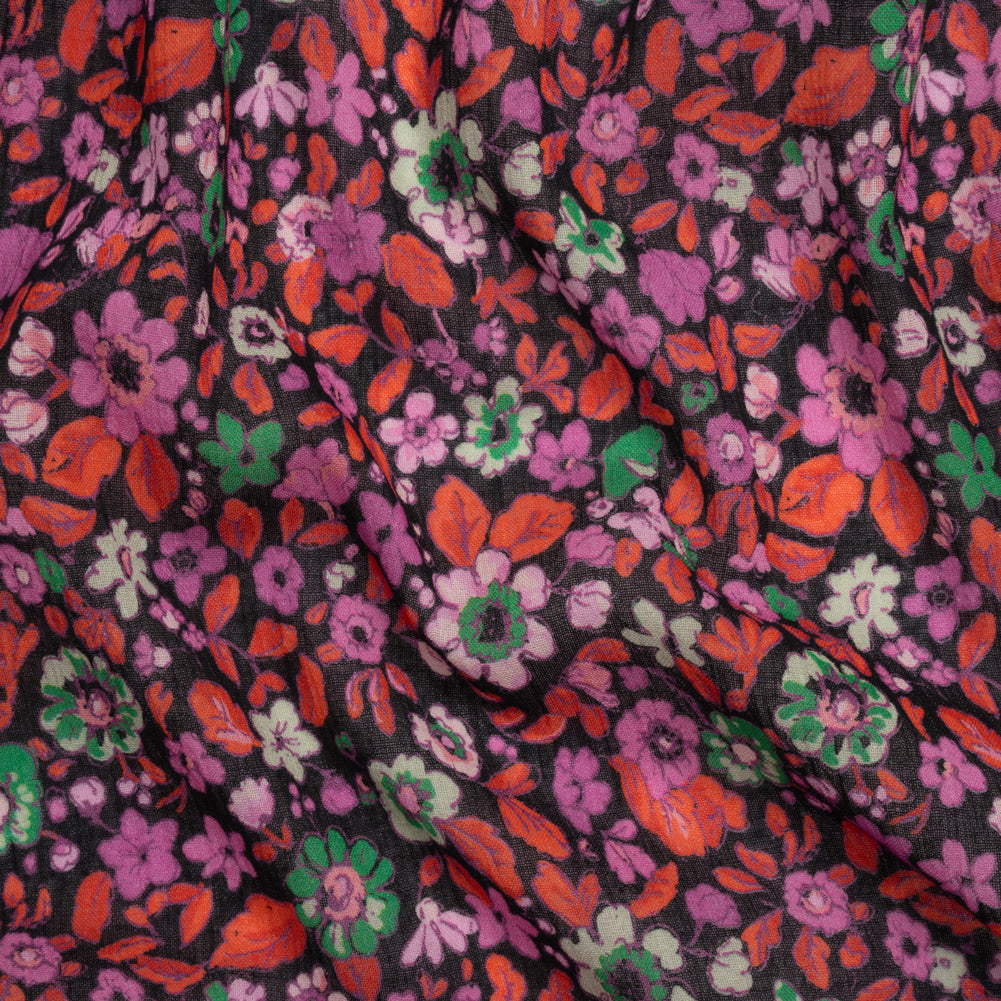 Crinkled Cotton Gauzy Woven Print - Red, Pink and Green Floral - Mood Exclusive The Perks of Being Crinkled Cotton Gauzy Woven Print - Red, Pink and Green Floral - Mood Exclusive The Perks of Being