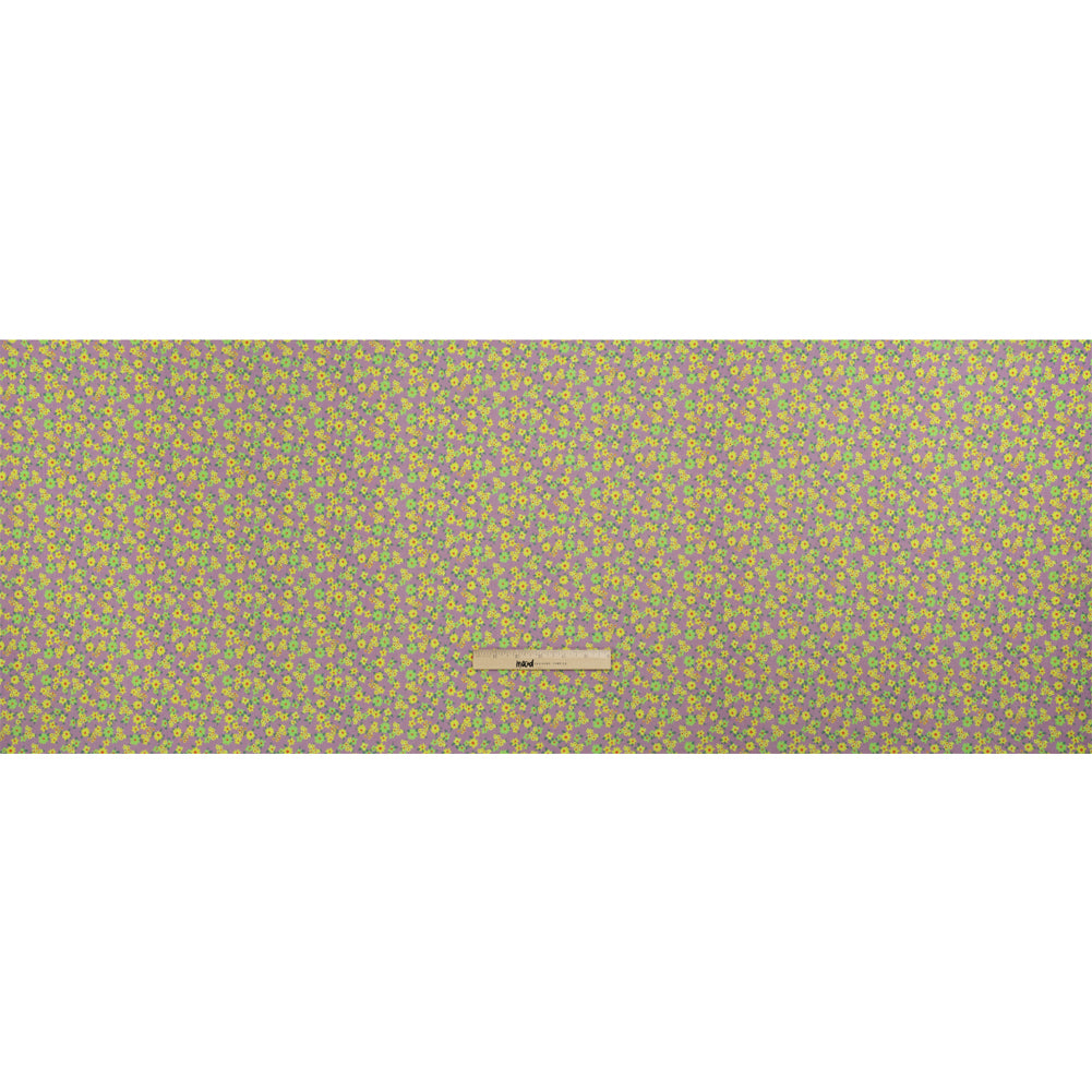 Crinkled Cotton Gauzy Woven Print - Yellow, Green and Lavender - Mood Exclusive Little Lillies Full Crinkled Cotton Gauzy Woven Print - Yellow, Green and Lavender - Mood Exclusive Little Lillies Full