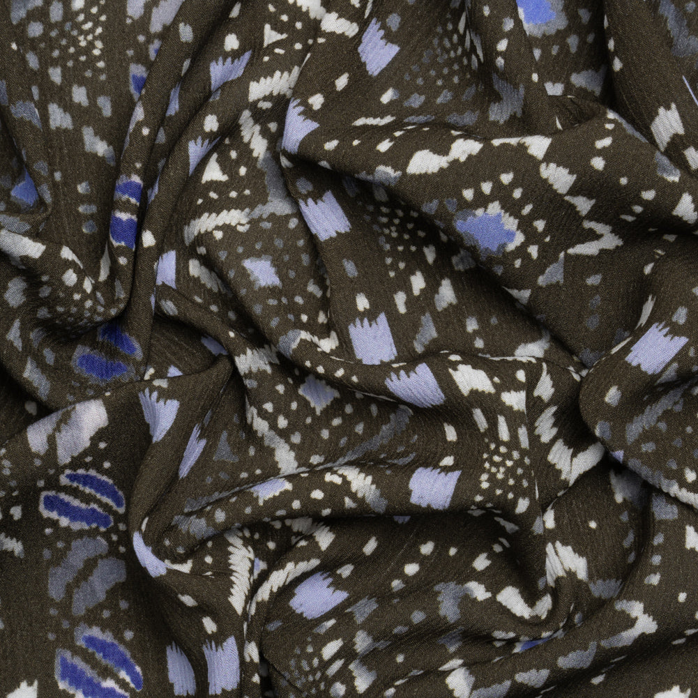 Mood Exclusive Black Sumatra Summit Crinkled Gauzy Viscose Crepe Mood Exclusive Black Sumatra Summit Crinkled Gauzy Viscose Crepe